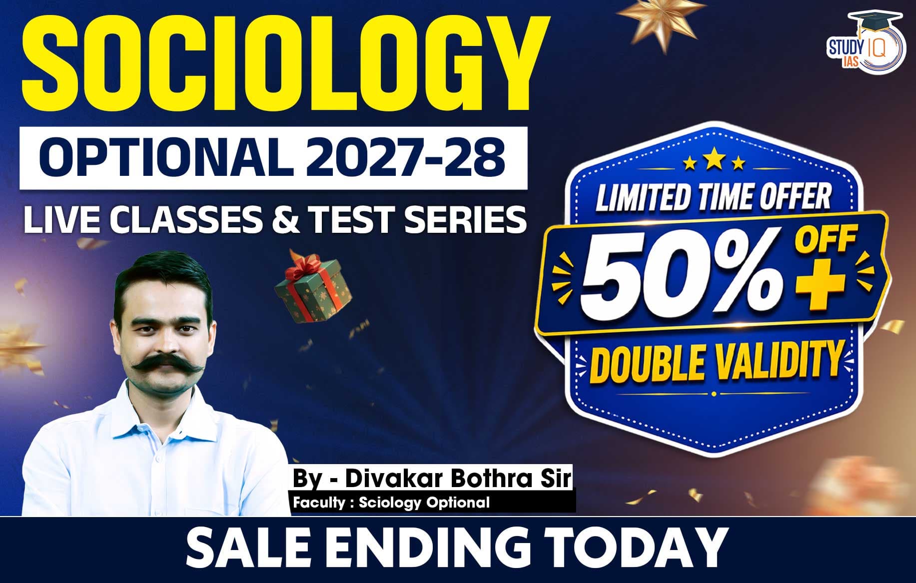 UPSC IAS (Mains) Sociology Optional Live 2027-28 (Comprehensive) July Batch By Divakar Bothra