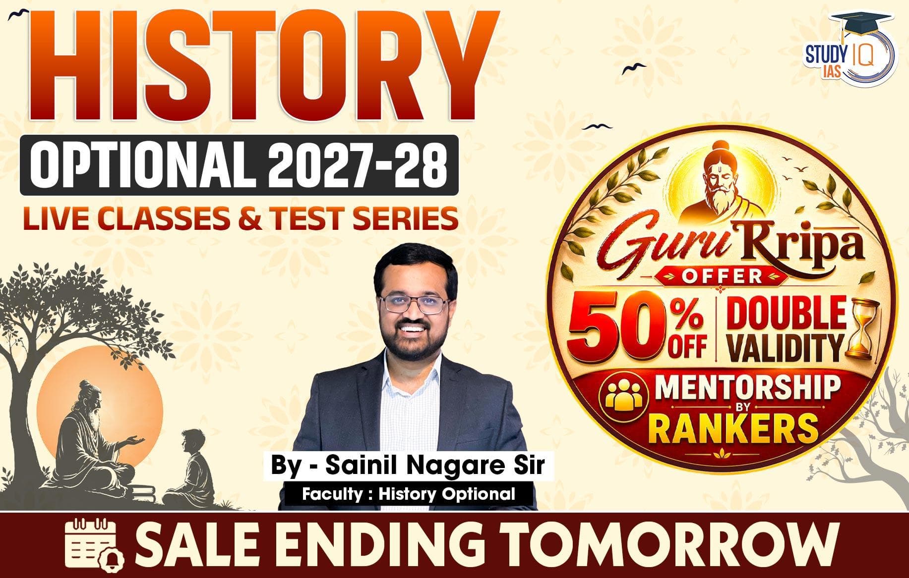 UPSC IAS (Mains) History Optional Live 2027-28 (Comprehensive) July Batch By Sainil Nagare