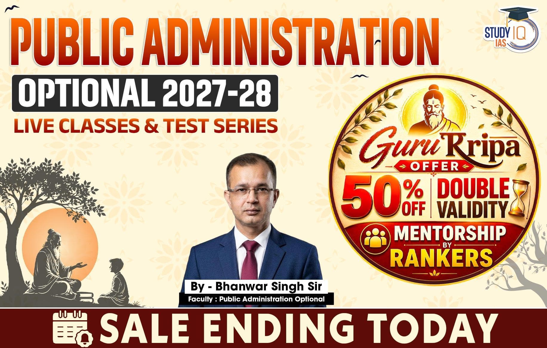 UPSC IAS (Mains) Public Administration Optional Live 2027-28 (Comprehensive) July Batch By Bhanwar Singh (Standard)