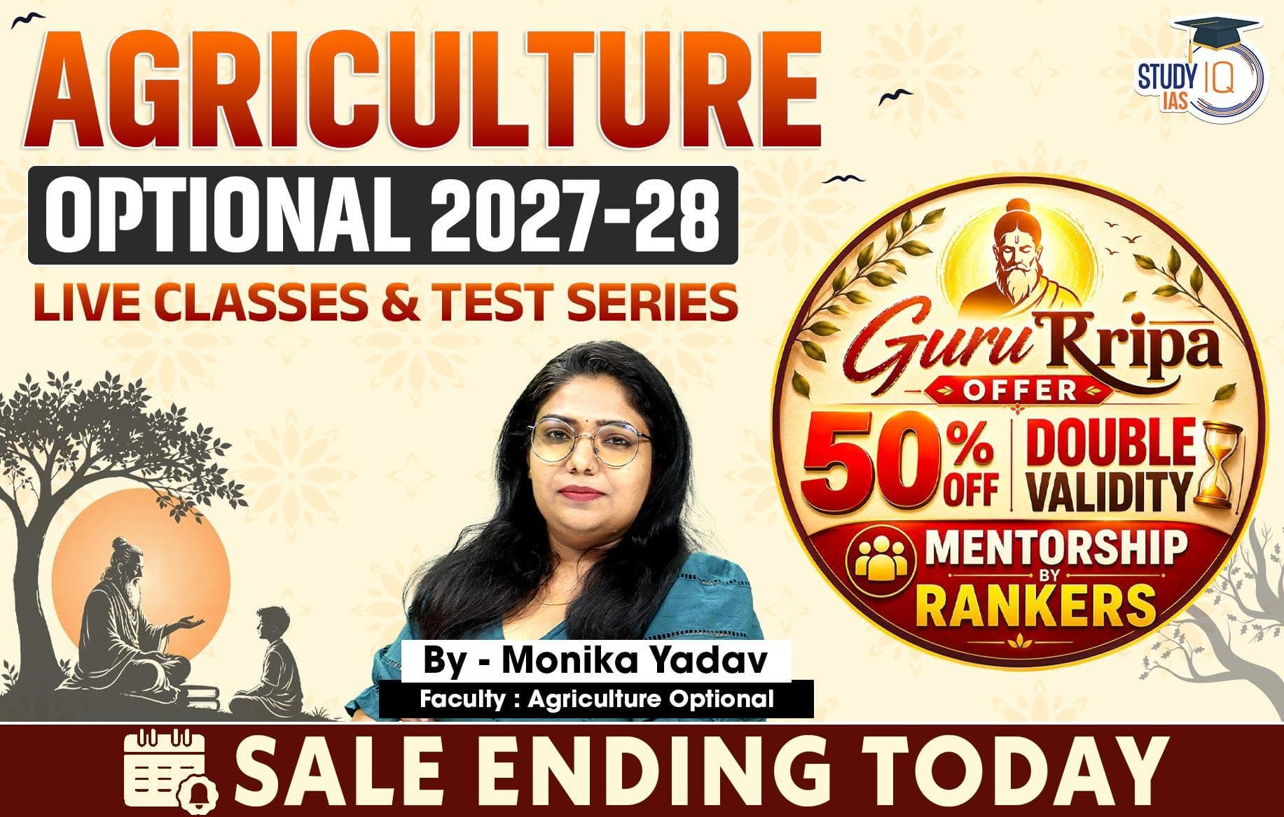UPSC IAS (Mains) Agriculture Optional Live 2027-28 (Comprehensive) July Batch By Monika Yadav