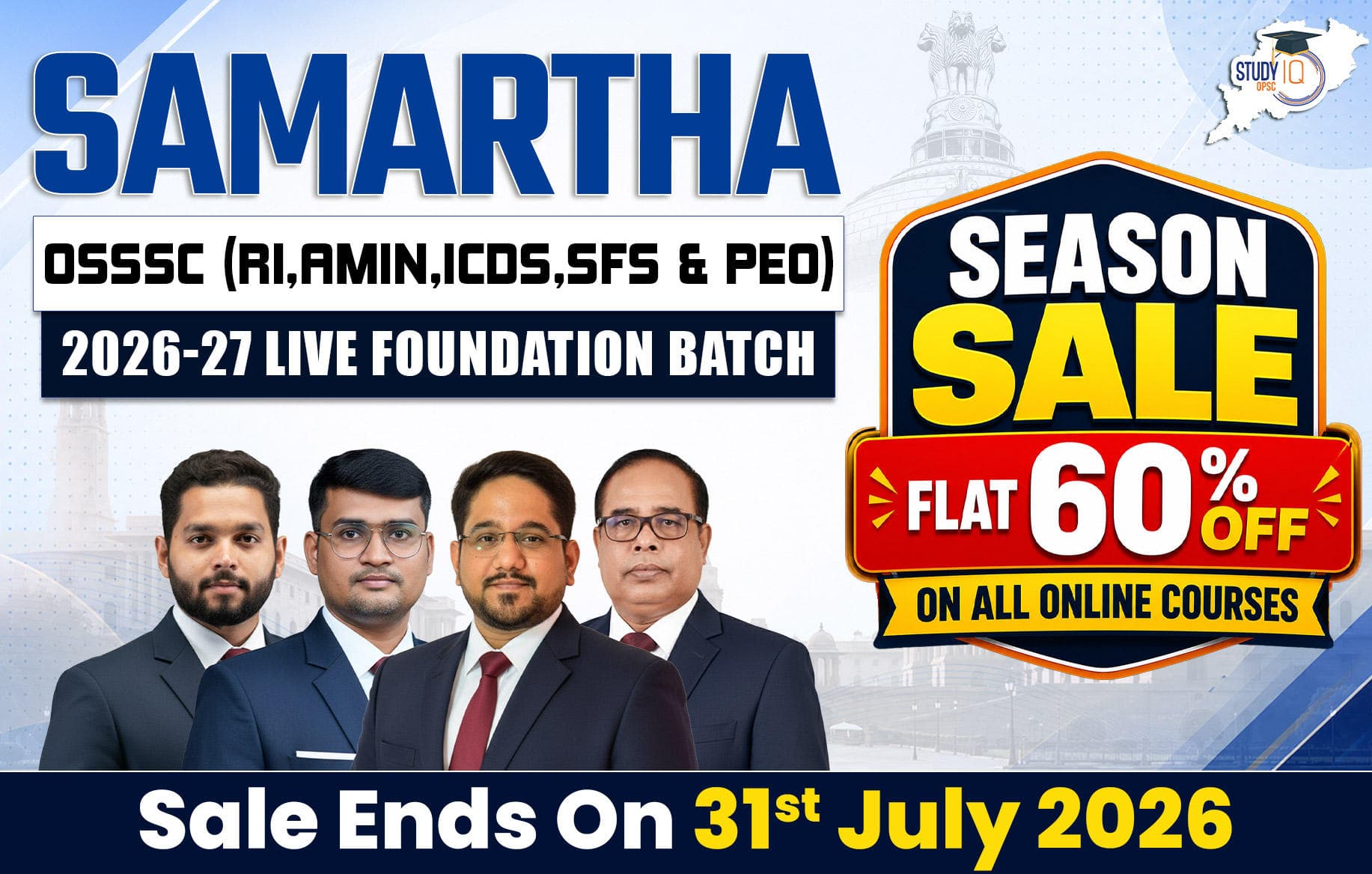 Samartha: OSSSC (RI,Amin,ICDS,SFS & PEO) 2026-27 Live Foundation Batch