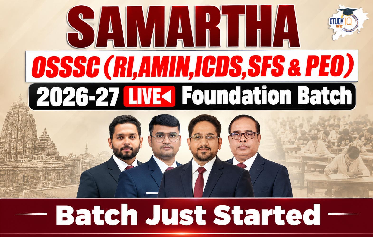 Samartha: OSSSC (RI,Amin,ICDS,SFS & PEO) 2026-27 Live Foundation Batch
