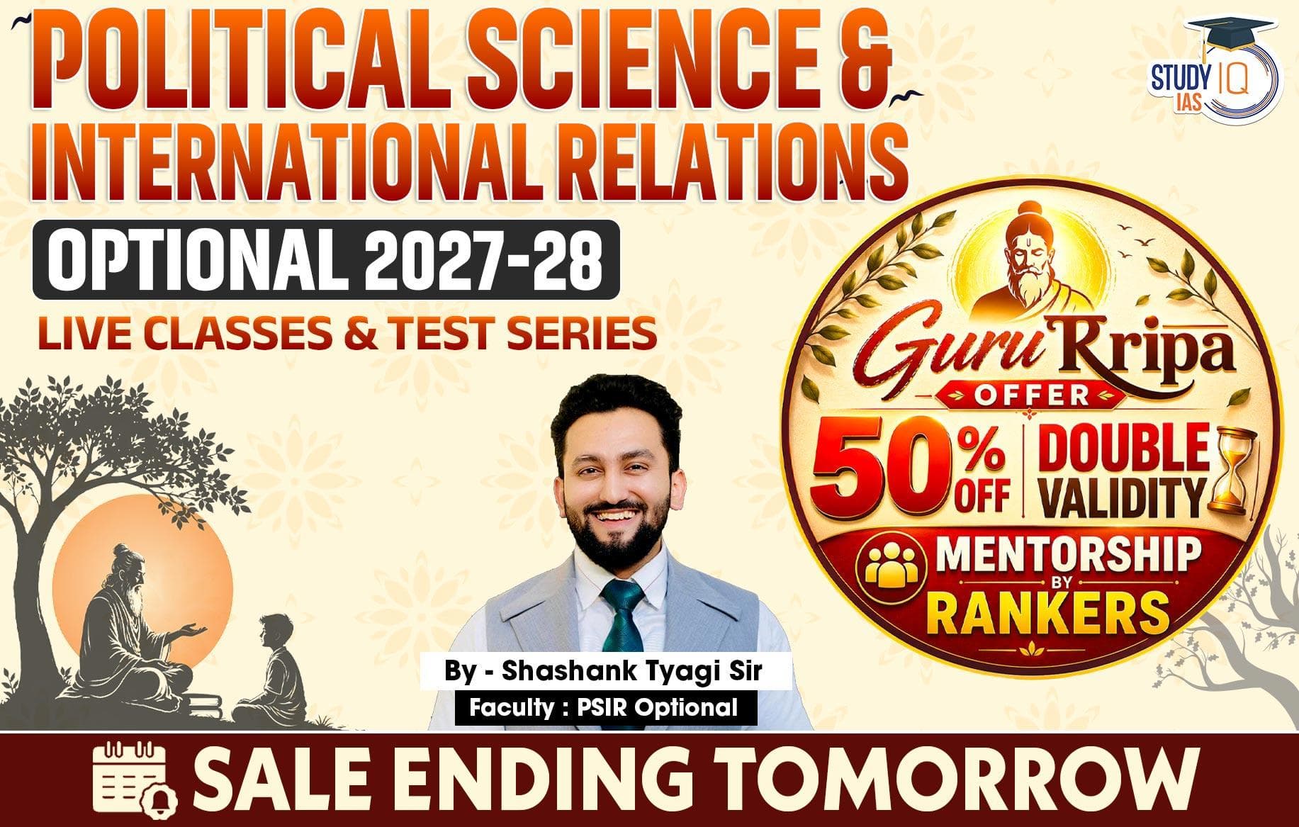 UPSC IAS (Mains) PSIR Optional Live 2027-28 (Comprehensive) July Batch 2 By Shashank Tyagi