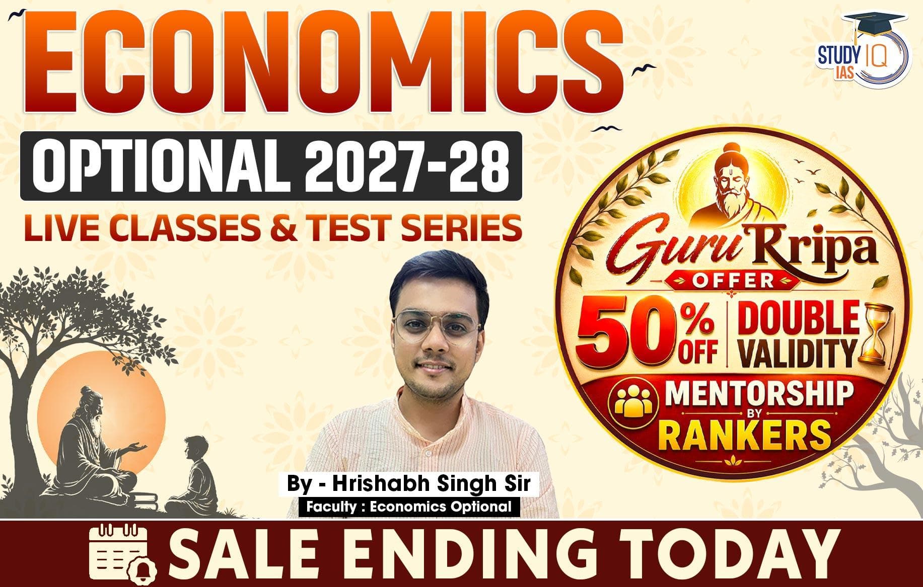 UPSC IAS (Mains) Economics Optional Live 2027-28 (Comprehensive) July Batch By Hrishabh Singh (Standard)