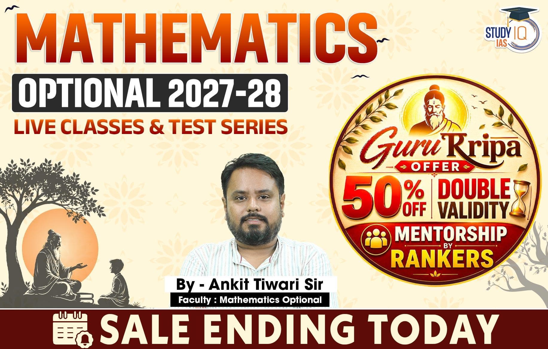 UPSC IAS (Mains) Mathematics Optional Live 2027-28 (Comprehensive) July Batch 2 By Ankit Tiwari (Elite)