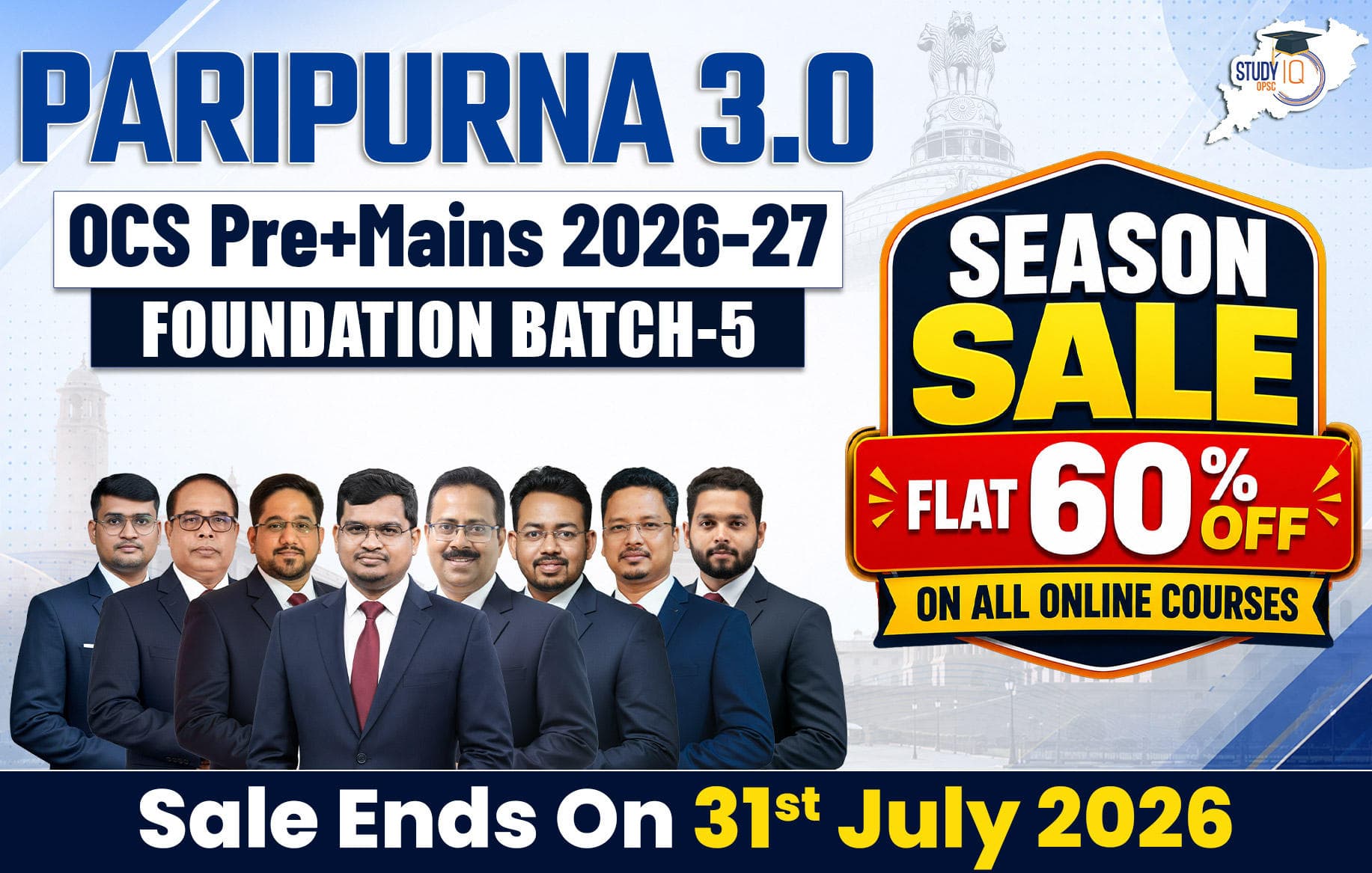 Paripurna 3.0: OPSC OCS 2026-2027 (Pre + Mains) Foundation Batch 5 (Gold)