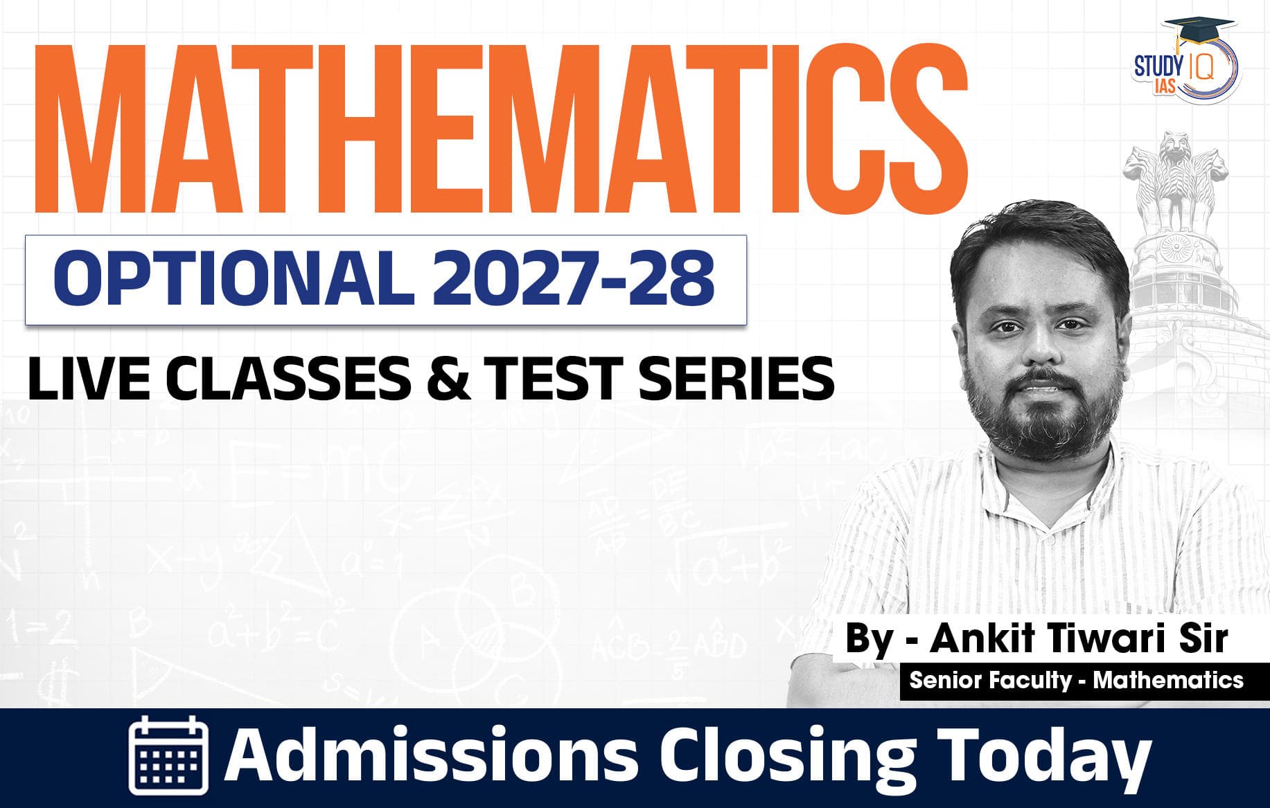 UPSC IAS (Mains) Mathematics Optional Live 2027-28 (Comprehensive) August Batch By Ankit Tiwari
