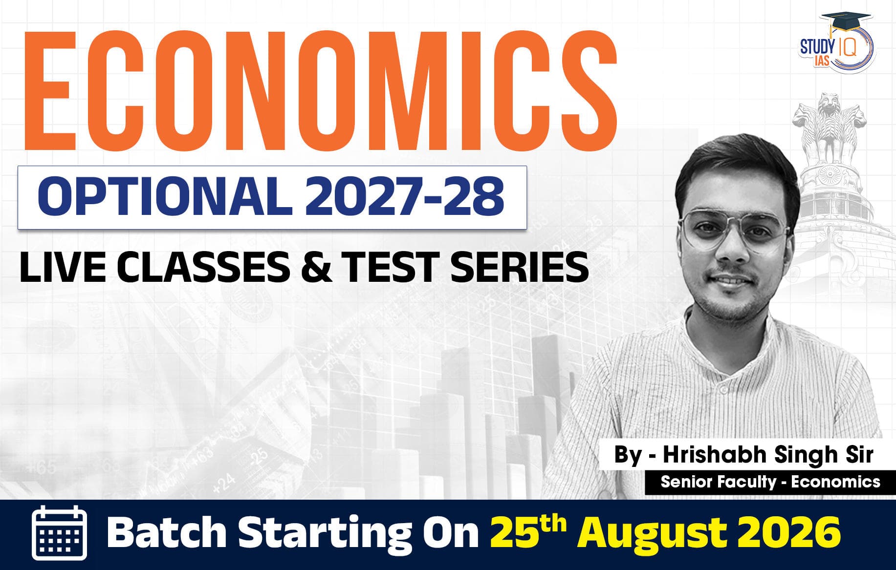 UPSC IAS (Mains) Economics Optional Live 2027-28 (Comprehensive) August Batch By Hrishabh Singh (Standard)