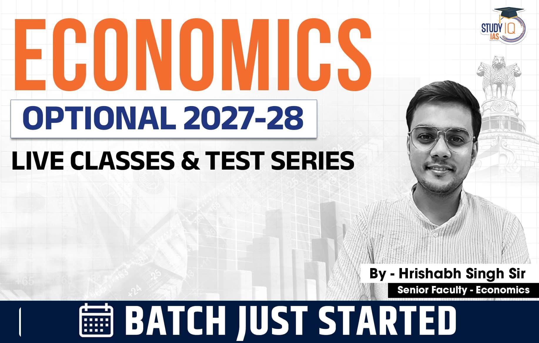 UPSC IAS (Mains) Economics Optional Live 2027-28 (Comprehensive) August Batch By Hrishabh Singh (Elite)