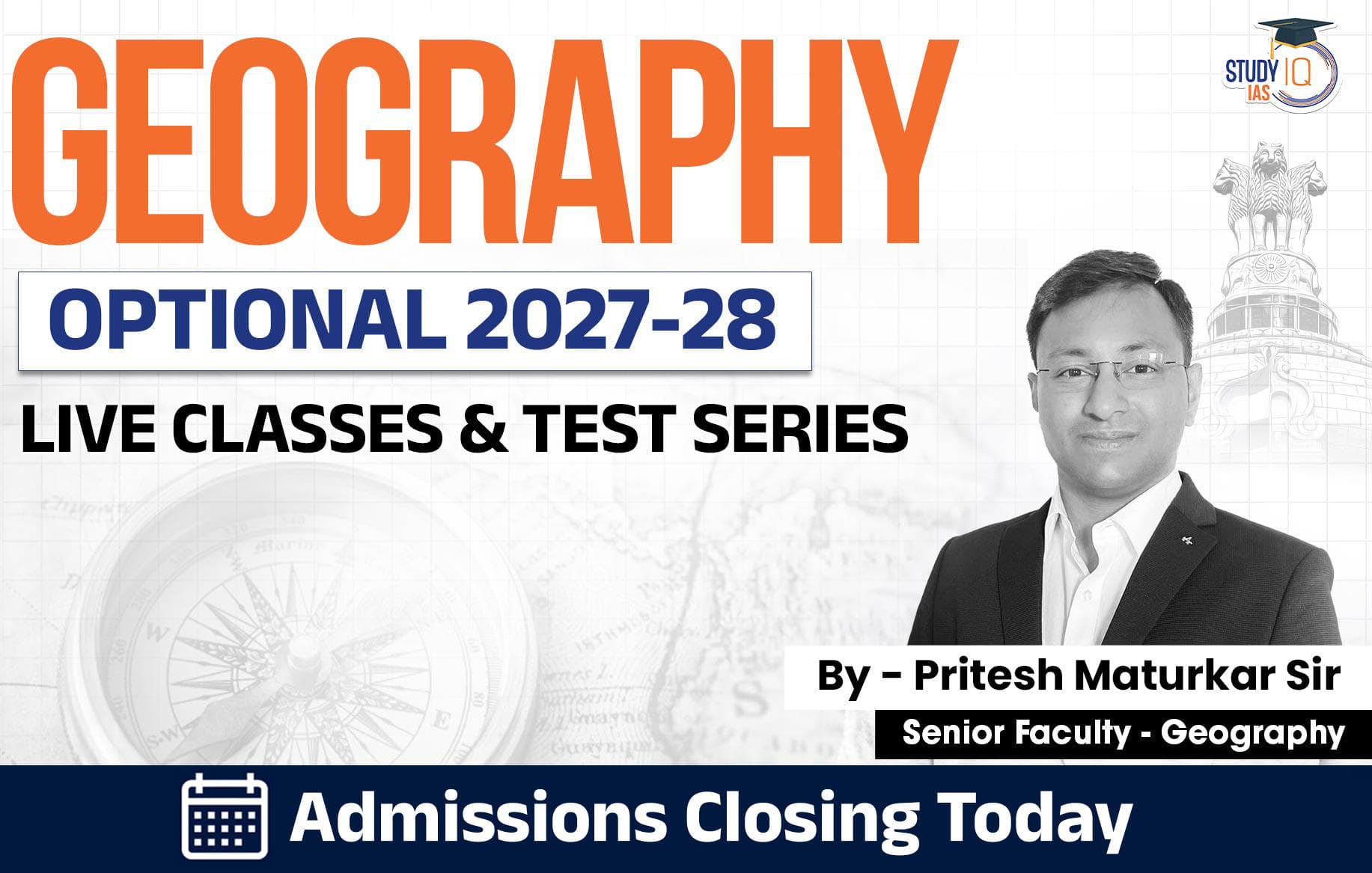 UPSC IAS (Mains) Geography Optional Live 2027-28 (Comprehensive) August Batch By Pritesh Maturkar