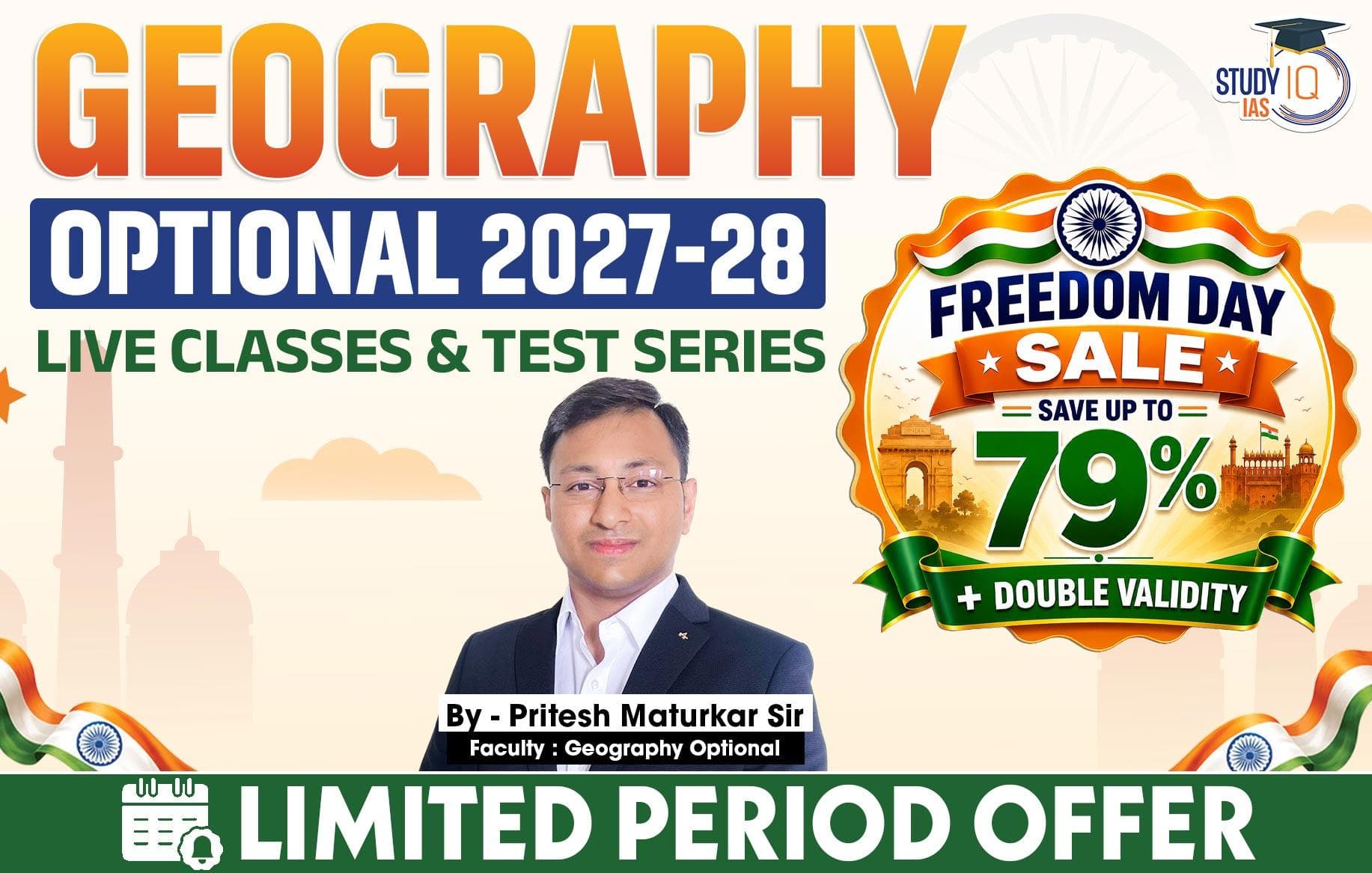 UPSC IAS (Mains) Geography Optional Live 2027-28 (Comprehensive) August Batch By Pritesh Maturkar (Elite)