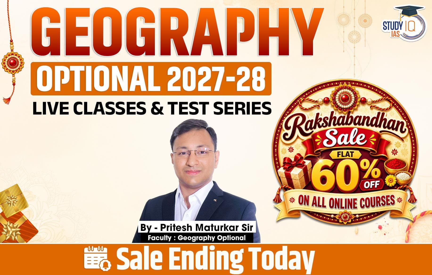 UPSC IAS (Mains) Geography Optional Live 2027-28 (Comprehensive) August Batch 2 By Pritesh Maturkar (Elite)