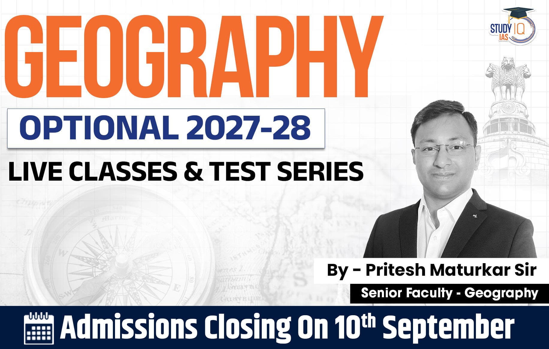 UPSC IAS (Mains) Geography Optional Live 2027-28 (Comprehensive) August Batch 2 By Pritesh Maturkar