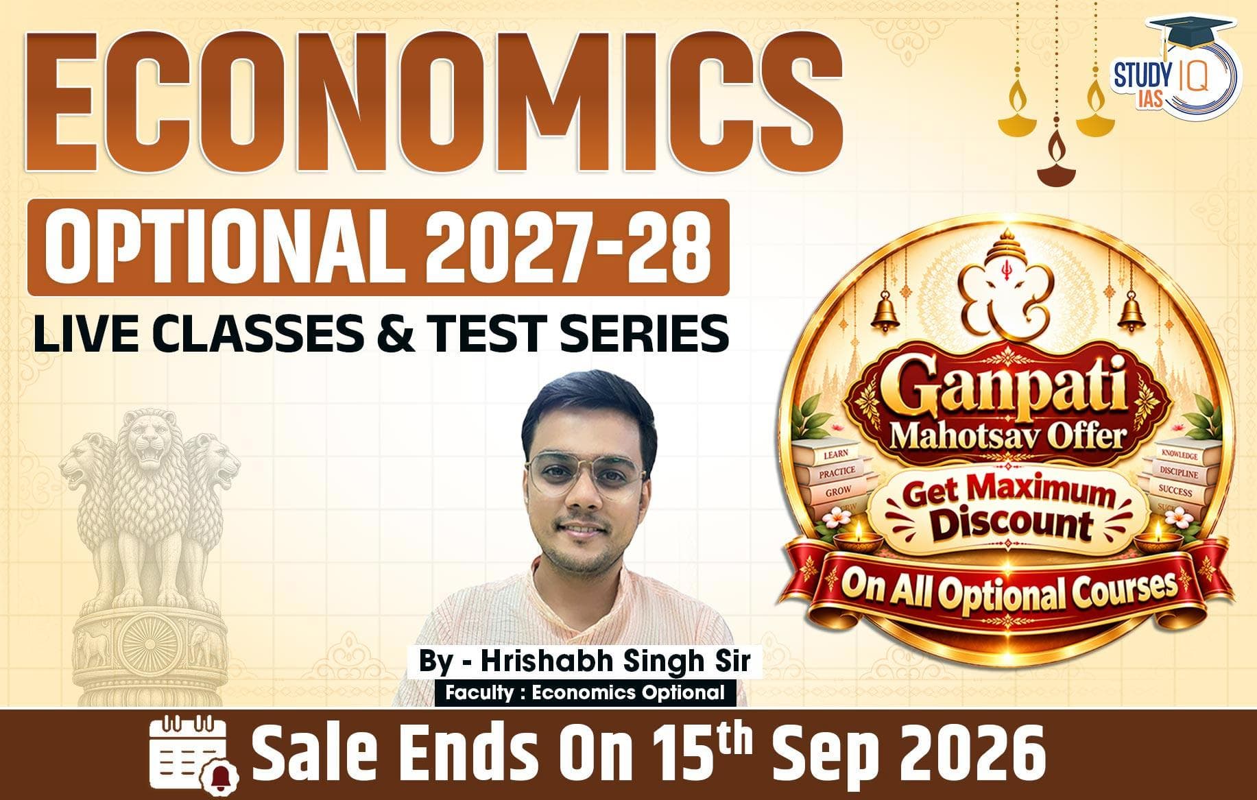 UPSC IAS (Mains) Economics Optional Live 2027-28 (Comprehensive) September Batch By Hrishabh Singh
