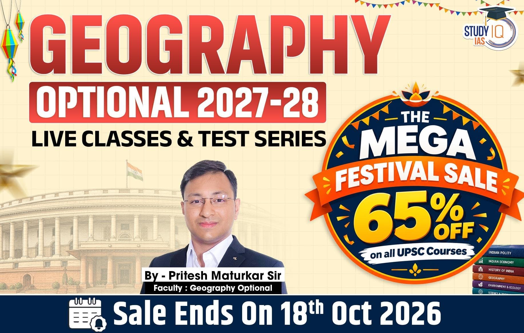 UPSC IAS (Mains) Geography Optional Live 2027-28 (Comprehensive) September Batch By Pritesh Maturkar (Elite)