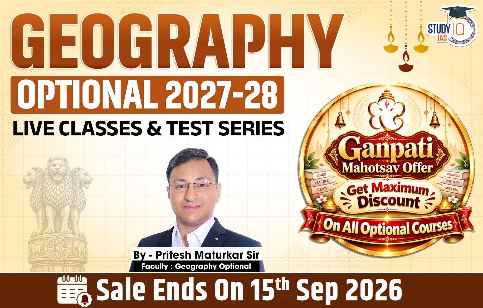 UPSC IAS (Mains) Geography Optional Live 2027-28 (Comprehensive) September Batch By Pritesh Maturkar