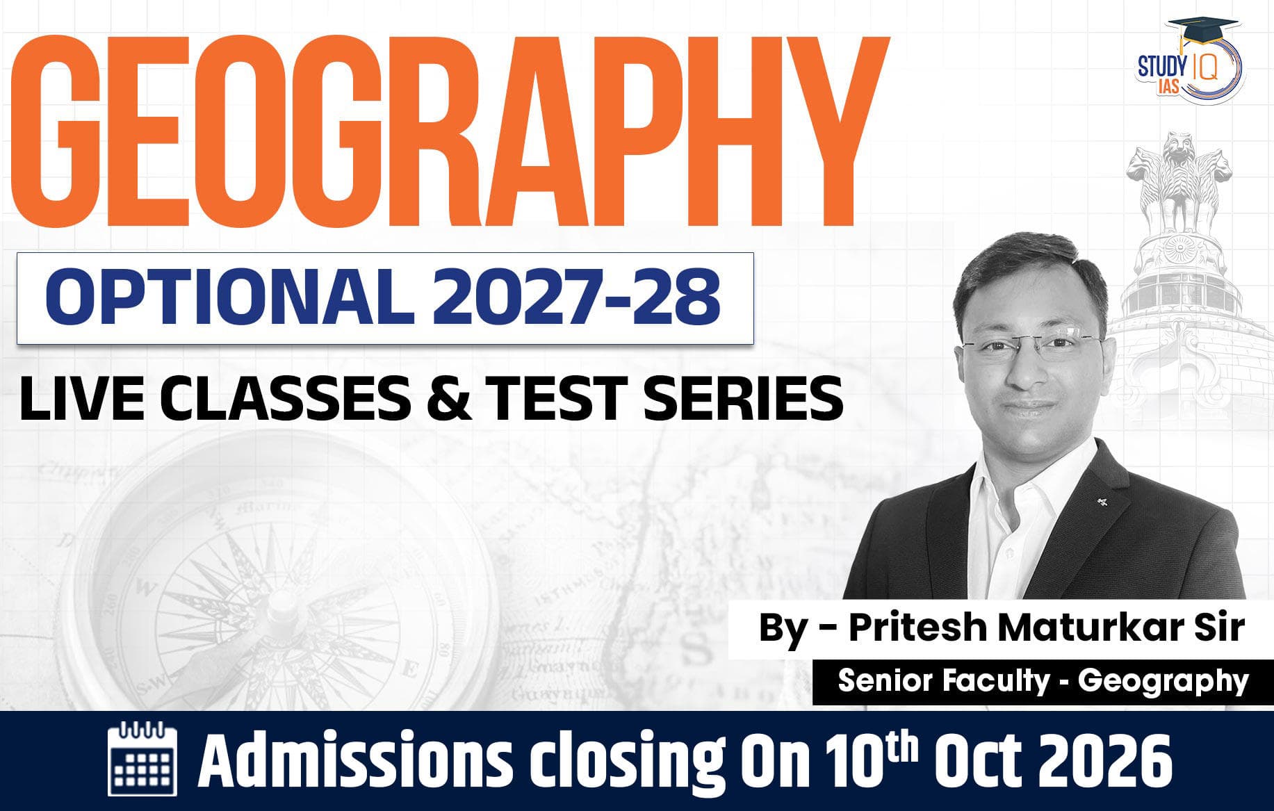UPSC IAS (Mains) Geography Optional Live 2027-28 (Comprehensive) September Batch By Pritesh Maturkar