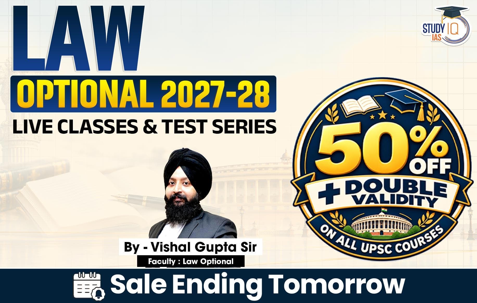 UPSC IAS (Mains) Law Optional Live 2027-28 October Batch By Vishal Gupta (Elite)