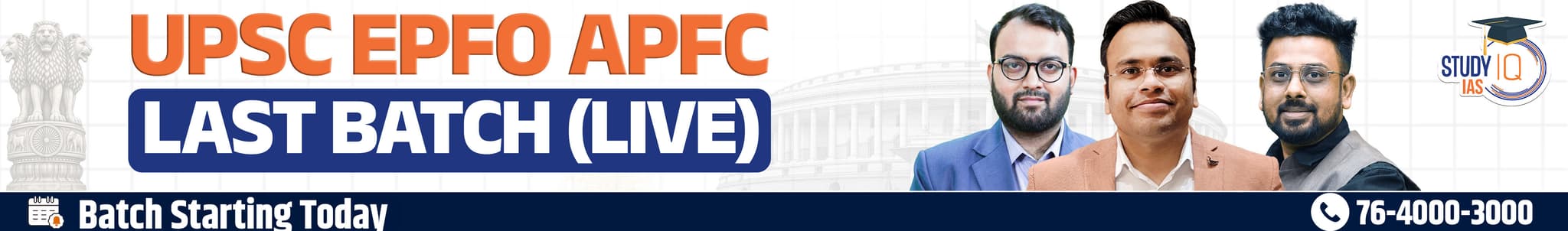 UPSC EPFO APFC LIVE Last Batch